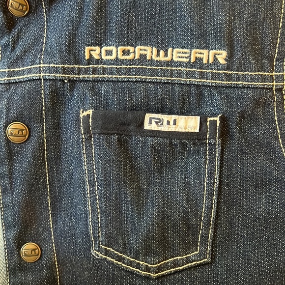 Y2K, Rocawear High Quality Super Heavy Duty Denim Jacket - Picture 2 of 8